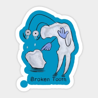 Broken Tooth Sticker